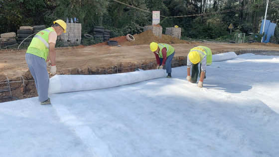 高長さポリエステル 織物のない地質繊維 100~800g/m2 重量,重用土木工学用 優れた酸性およびアルカリ性