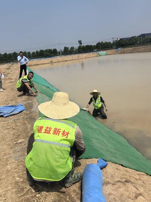 池 水産物 敷き布団 溶液 4m 幅 繊維繊維とセメント粉末のセメント毛布