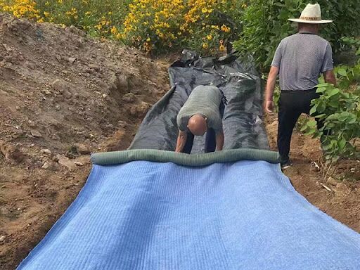 油圧および建設プロジェクト向けの幅4mの軽量カット可能セメントブランケット
