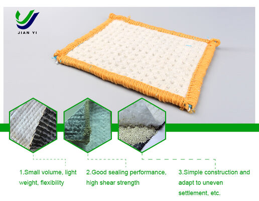 環境に優しいナトリウムベントナイトGCL、幅4-6m、膨潤指数≥24ml/2g、優れたシーリング性能